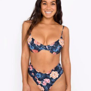 SKATIE High Waisted Cheeky Bikini Top + Bottom Size L